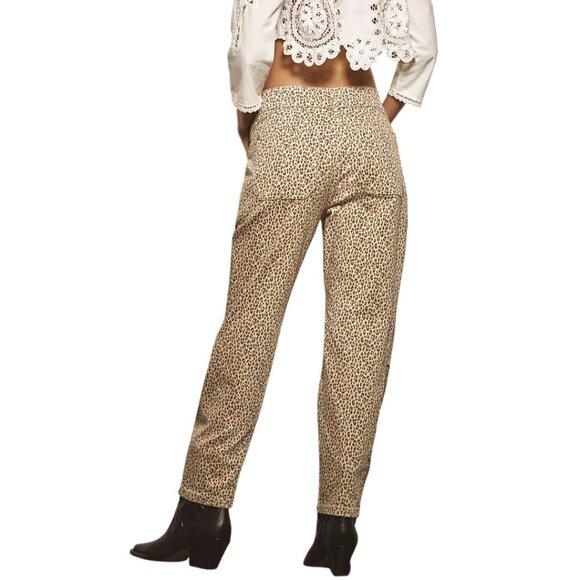 Anthropologie Pilcro The Wanderer Mid Rise Relax Leg Jeans Leopard Size 32 - Picture 6 of 14